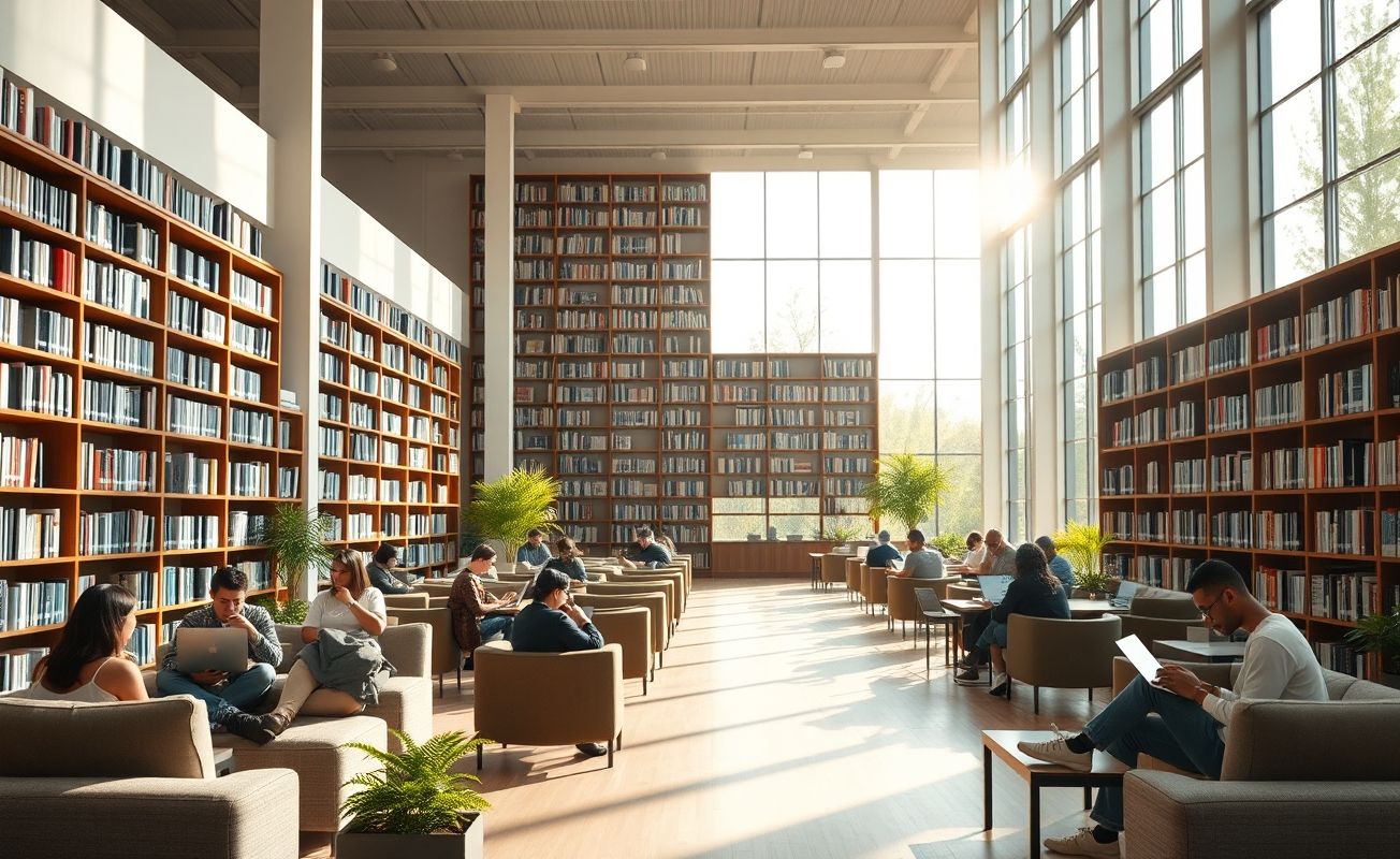 Biblioteca para nômades digitais trabalharem remotamente