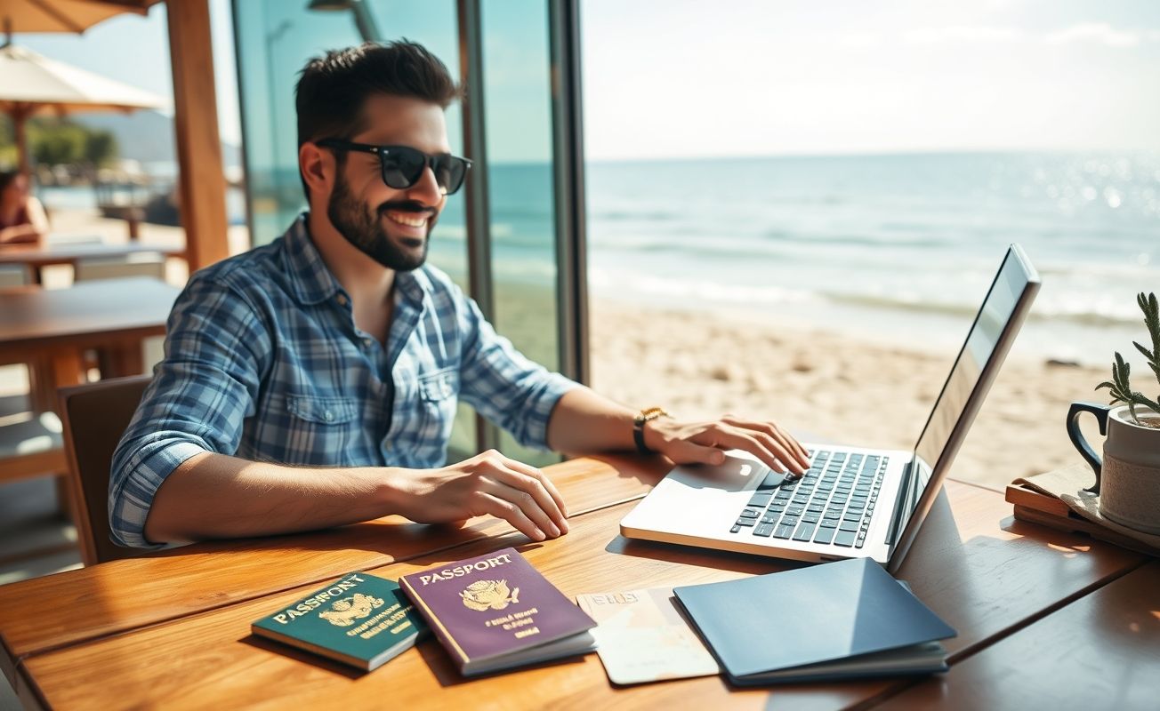 Nômade digital usando conta bancária internacional