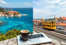 Croácia vs Portugal para nômades digitais