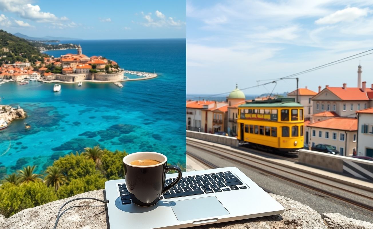 Croácia vs Portugal para nômades digitais