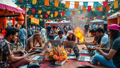 Festival nômade digital com diversidade cultural