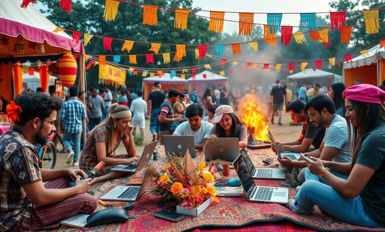 Festivais Nômades: O Melhor do Networking e Cultura em 2025 - Web Nômade Digital Festival nômade digital com diversidade cultural