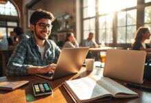 Nômade digital aprendendo idiomas em viagem