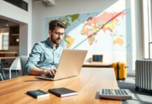 Nômade digital calculando impostos internacionais