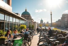 Nômades digitais trabalhando em café em Berlim