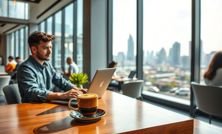 Vietnã para Nômades: Custo Baixo e WiFi Rápido - Web Nômade Digital Nômade digital trabalhando em coworking no Vietnã