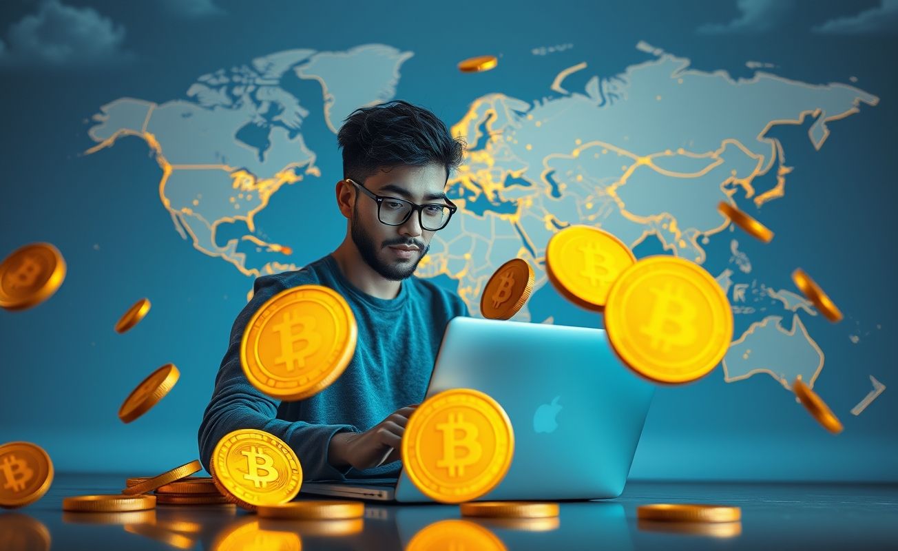 Nômade digital investindo em criptomoedas lastreadas em ouro