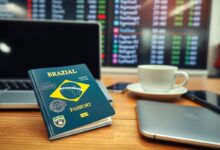 Passaporte brasileiro com vistos de diversos países