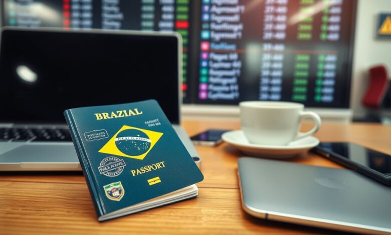 Países com Visto Automático para Brasileiros em 2025: Guia Completo - Web Nômade Digital Passaporte brasileiro com vistos de diversos países