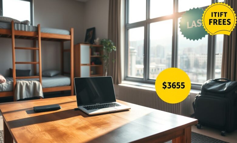 Descontos em Hospedagem: Guia Completo para Economizar em Viagens Longas - Web Nômade Digital Espaço de trabalho para nômades digitais em hostel econômico