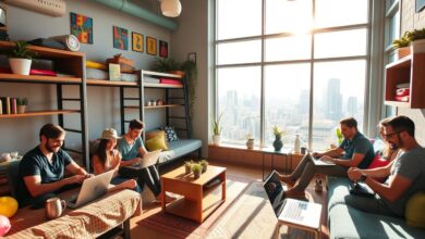 Hostel aconchegante para nômades digitais