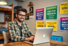 Nômade digital trabalhando em hostel com desconto