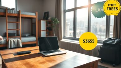 Workspace em hostel com desconto para nômades digitais