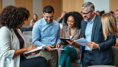 Mentoria empresarial promovendo a colaboração e aprendizado.