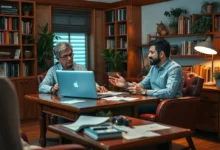 Mentor e mentorado em uma discussão produtiva.