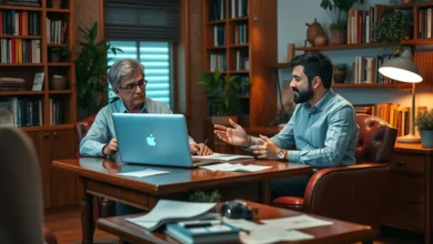 Mentor e mentorado em uma discussão produtiva.