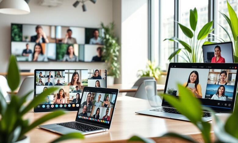 Trabalho Remoto Empregador: Como Implementar e Beneficiar sua Empresa - Web Nômade Digital Equipe trabalhando remotamente com tecnologia
