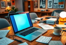 Espaço de trabalho inspirador focado em atrair novos clientes.