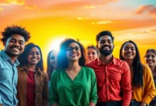 Grupo de futuros empreendedores prontos para o sucesso.