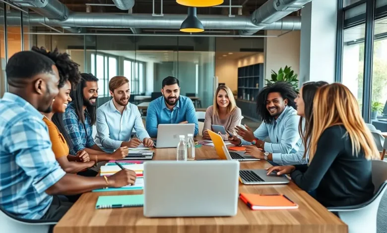 7 Passos Essenciais para Construir uma Mentoria Empresarial de Sucesso - Web Nômade Digital Empreendedores em uma sessão de mentoria, trocando ideias e estratégias de negócios.
