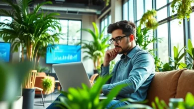 Cenário inspirador de um nômade digital