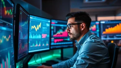 Empreendedor digital analisando métricas de sucesso.