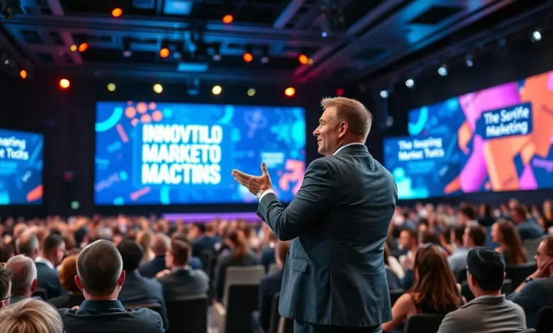 6 Estratégias Poderosas para Ampliar sua Agenda de Clientes em 2025 - Web Nômade Digital Empreendedor apresentando estratégias de sucesso em um seminário.