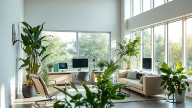 Espaço de trabalho digital que incorpora princípios sustentáveis.