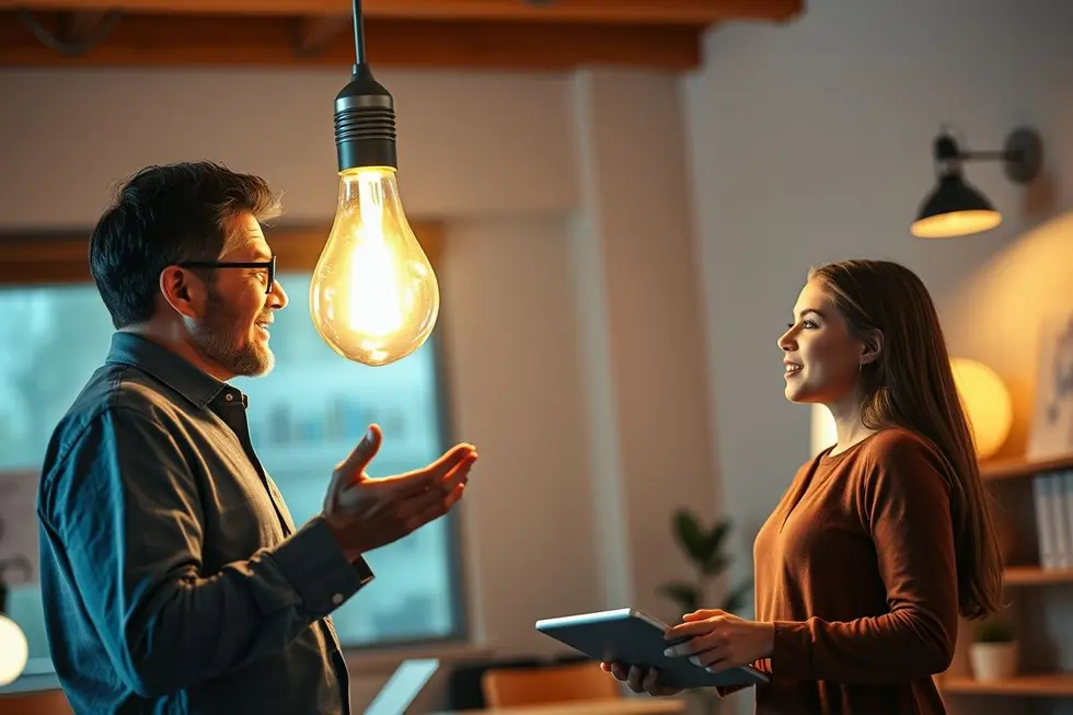 Representação da relação de mentoria entre um mentor e um aprendiz.