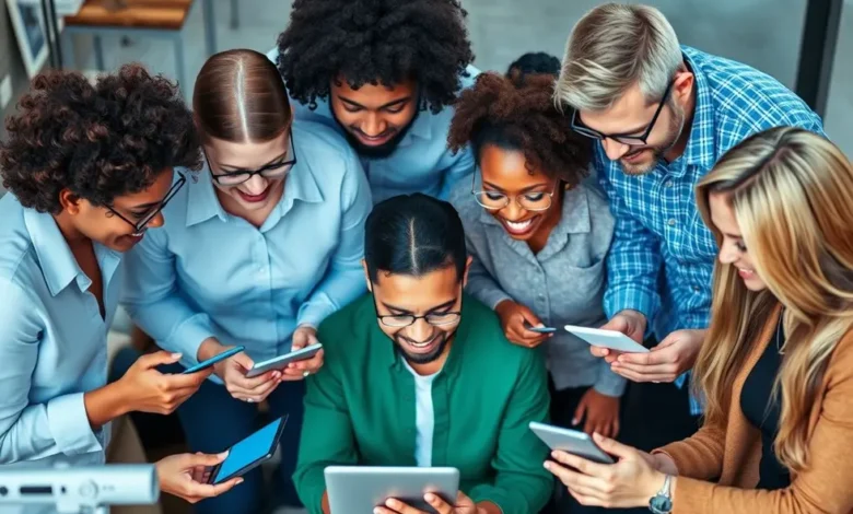 7 Estratégias Para Atrair e Manter Clientes Fieis em 2025 - Web Nômade Digital Grupo de trabalhadores autônomos se reunindo para colaborar em projetos digitais.