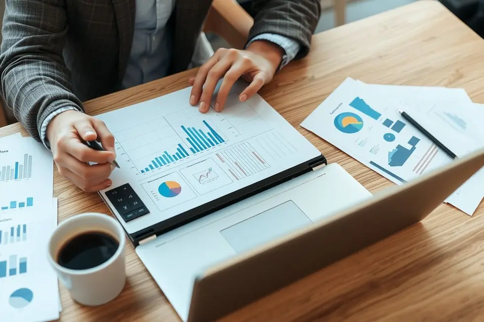 Jovem empreendedor em um ambiente de trabalho remoto.