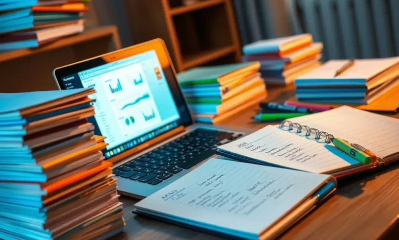 4 Estratégias Infalíveis para Lotar Sua Agenda de Clientes - Web Nômade Digital Freelancer ocupado com agenda cheia e laptop aberto.