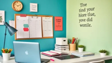 Espaço de trabalho vibrante e organizado, ideal para empreendedores gerenciarem suas agendas de clientes.
