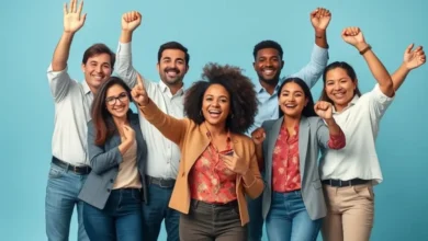 Celebrando o sucesso no lançamento de novos empreendimentos.