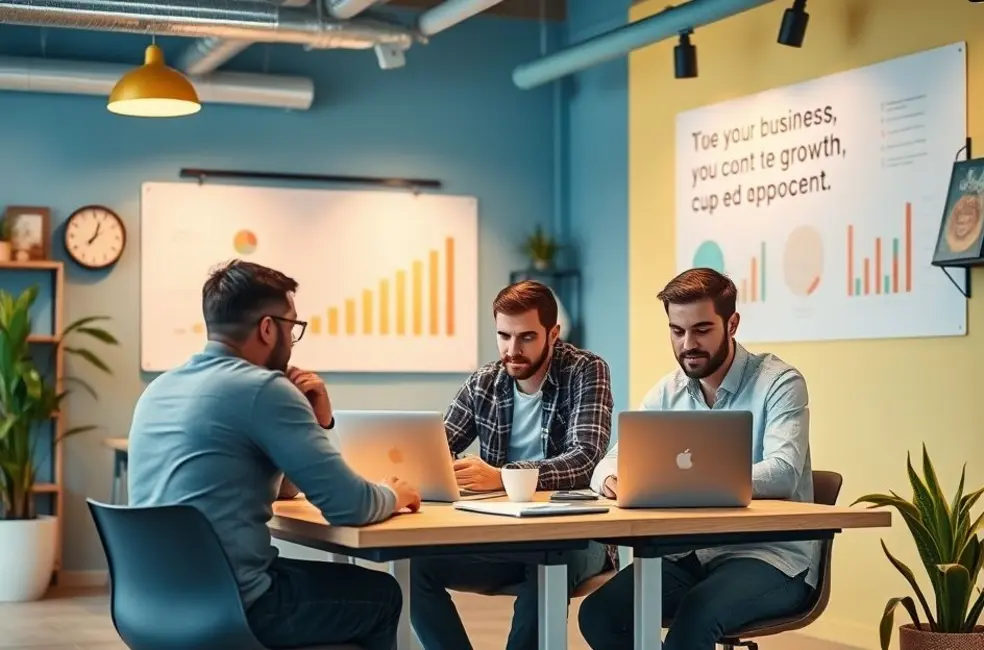 Espaço de trabalho colaborativo para empreendedores e nômades digitais.