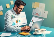 Empreendedor analisando dados e estratégias
