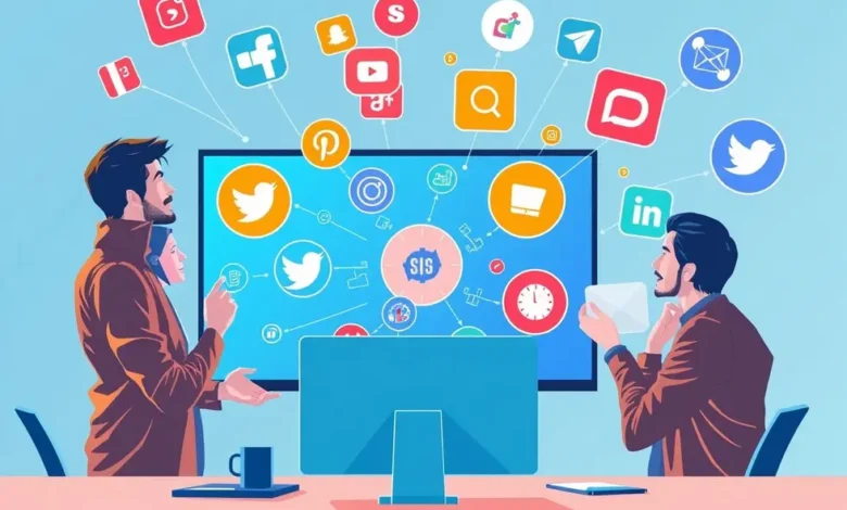 Grupo de empreendedores discutindo ideias para melhorar os negócios online.