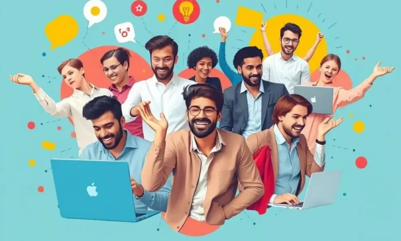 Desvendando o Empreendedorismo: 7 Mitos e Verdades que Você Precisa Saber - Web Nômade Digital Empreendedores trabalhando juntos e trocando ideias.