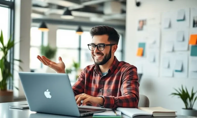 Freelancer gerenciando sua agenda de clientes ativamente.