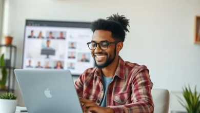 Freelancer bem-sucedido interagindo com clientes online.