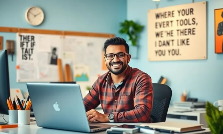 7 Estratégias Infalíveis para Organizar sua Agenda de Clientes e Crescer seu Negócio - Web Nômade Digital Espaço de trabalho alegre e organizado com empreendedores desenvolvendo seus negócios.