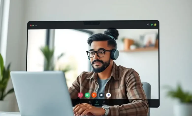 10 Estratégias Eficazes para Atrair Clientes como Freelancer - Web Nômade Digital Um freelancer conversando com um cliente por videochamada.