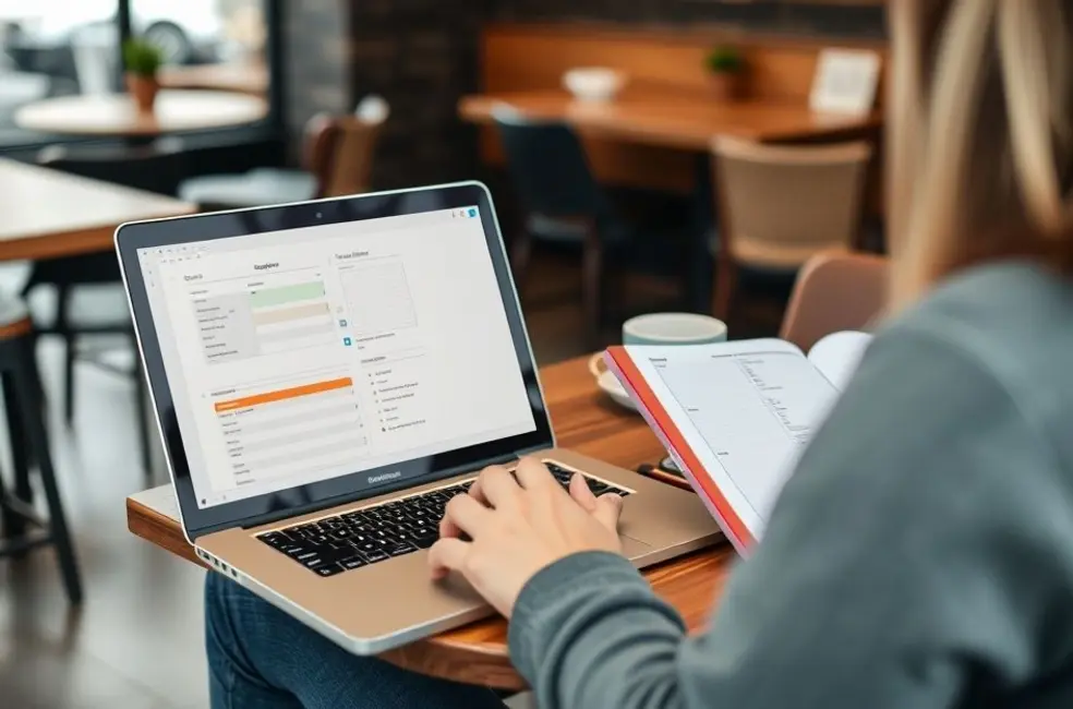 Freelancer trabalhando em estratégias para crescimento de clientela.