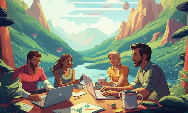 7 Estratégias para Escalar Seu Negócio com Crescimento Sustentável - Web Nômade Digital Capa sobre crescimento sustentável para negócios.