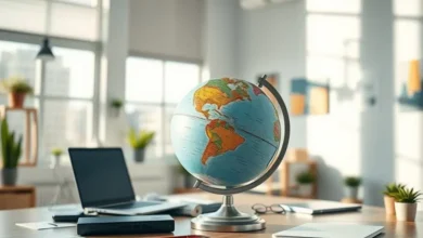 Um ambiente de trabalho brilhante simbolizando o empreendedorismo sustentável.