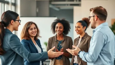 Mentor guiando grupo de mentorados em sessão interativa.