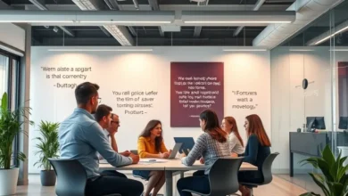 Profissionais colaborando em um ambiente de mentoria empresarial.