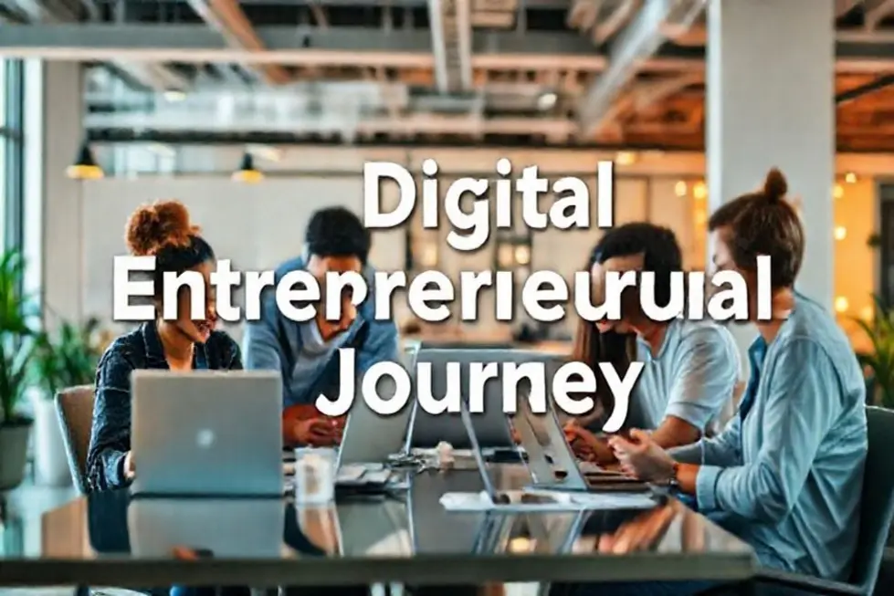 Grupo diverso de empreendedores digitais colaborando