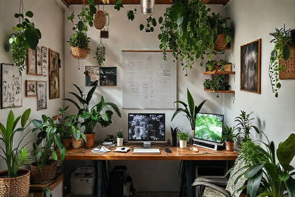 7 Estratégias de Crescimento Sustentável para Escalar Seu Negócio Online em 2025 - Web Nômade Digital Espaço de trabalho refletindo o estilo de vida nômade digital e práticas sustentáveis.