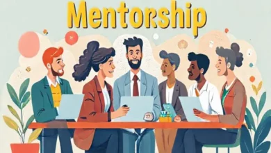 Imagem dinâmica representando o conceito de mentoria entre empreendedores.